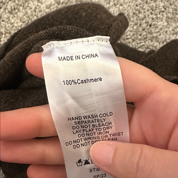 Quince Chocolate Brown Mongolian Cashmere Tee S - Picture 4 of 4